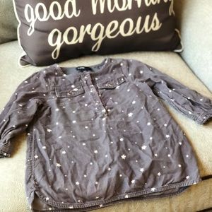 Gray corduroy shirt with stars